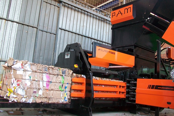 What types of waste can be baled?